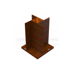 MDF Slot Center Display Stand Hanging with shelve