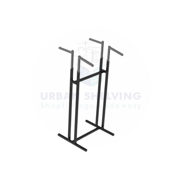 Four way stand with adjustable height
