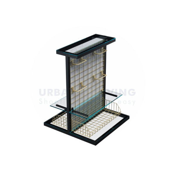 Center Stand Hanging with Glass Shelf